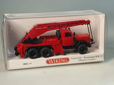 1:87 Wiking 0861 49 Magirus Fw Kranwagen, neuw./OVP