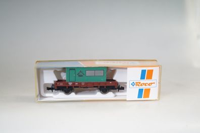 Spur N Roco 25025 Rungenwagen mit Holzladung, top/ovp
