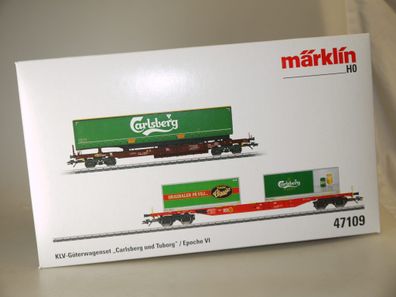 H0 Märklin 47109 Güterwagen-Set Carlsberg + Tuborg, top/ovp