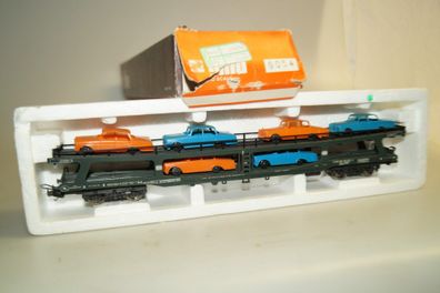 h0 Lima 9054 Autotransportwagen mit Ladung, neuw./ovp