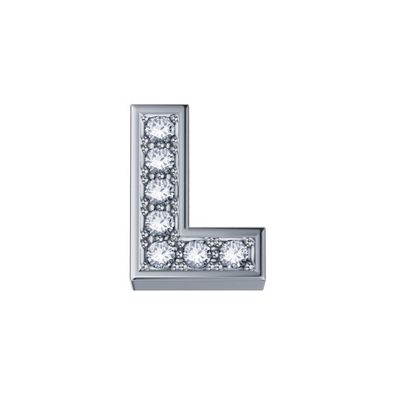 Frau Oro – DCHF3319L – Buchstabenelement AUS Weissgold UND Diamanten