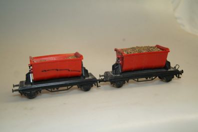 h0 Roco 2x Kipplorenwagen 46017 - gebraucht/ohne OVP