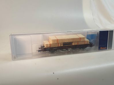 h0 Roco 76846 Rungenwagen DSB mit Ladung #5: Brauchholz, neu/ovp