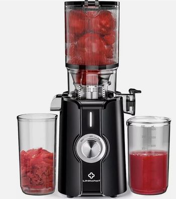 LINKChef Slow Juicer Entsafter - Kaltpress-Entsafter 200W, BPA-frei, 1,2L, Schwa