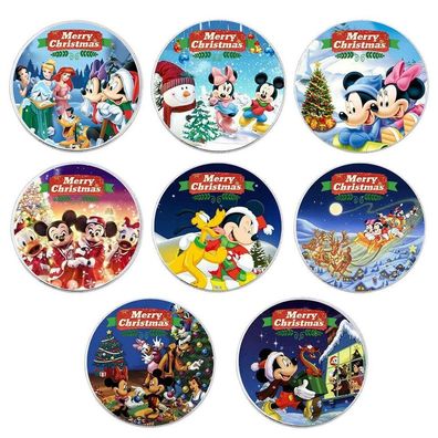 Schöne Zeichentrick Medaillen Mickey und Freunde Merry Christmas (CM0810251)