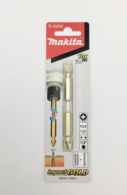 Makita BIT Doppelkreuzschlitzbit Impact Gold Torosion PZ2 - 90 mm, 1 Stück B-45250