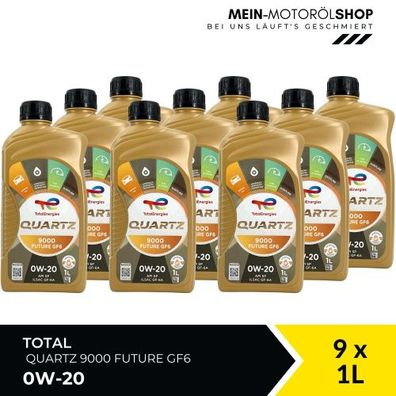Total Quartz 9000 Future GF6 0W-20 9x1 Liter
