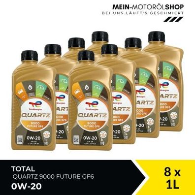 Total Quartz 9000 Future GF6 0W-20 8x1 Liter