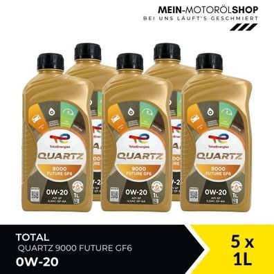 Total Quartz 9000 Future GF6 0W-20 5x1 Liter