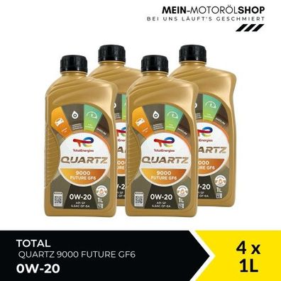 Total Quartz 9000 Future GF6 0W-20 4x1 Liter