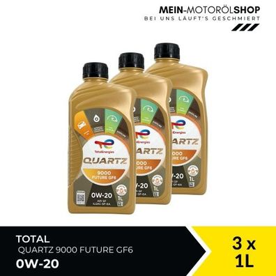 Total Quartz 9000 Future GF6 0W-20 3x1 Liter