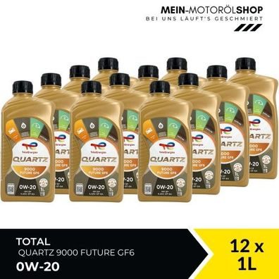 Total Quartz 9000 Future GF6 0W-20 12x1 Liter