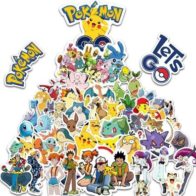 50 Stück Pokemon Aufkleber/Sticker (CM0810251)