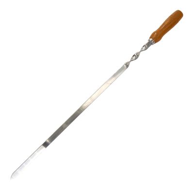 XXL Schaschlikspieß 70 cm Adana Spieß Edelstahl Holzgriff Schampura