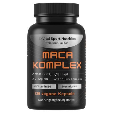 EXVital® Maca Komplex mit Tribulus terrestris, Shilajit, L-Arginin & Vitamin B
