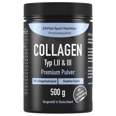 EXVital® Collagen Pulver, Bioaktives Kollagen Typ 1, 2 & 3