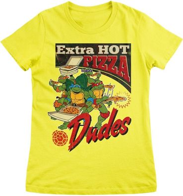 Teenage Mutant Ninja Turtles Damen T-Shirt Extra Hot Pizza Dudes Girly Tee