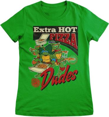 Teenage Mutant Ninja Turtles Damen T-Shirt Extra Hot Pizza Dudes Girly Tee