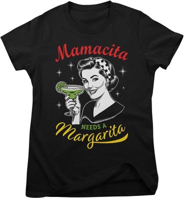 Hybris Damen T-Shirt Mamacita Need A Margarita Girly Tee HY-1-BC035