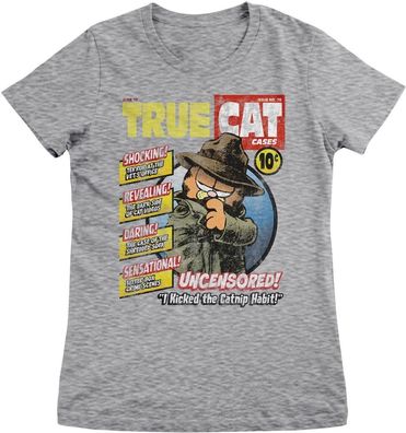 Garfield Damen T-Shirt True Cat Cases Cover Girly Tee VIA-5-GAR011
