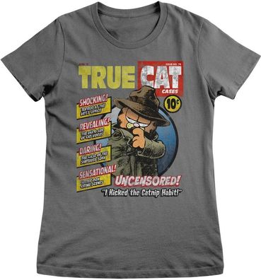 Garfield Damen T-Shirt True Cat Cases Cover Girly Tee VIA-5-GAR011