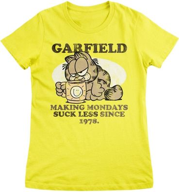 Garfield Damen T-Shirt Making Mondays Suck Less Since 1978 Girly Tee VIA-5-GAR009