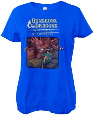 Dungeons &amp; Dragons Damen T-Shirt D&amp; Set 1 Basic Rules Girly Tee HSB-5-DAD019
