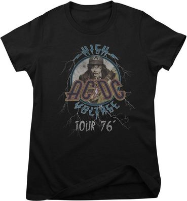 AC/DC Damen T-Shirt High Voltage Tour 76' Girly Tee PS-5-ACDC019