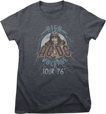AC/DC Damen T-Shirt High Voltage Tour 76' Girly Tee PS-5-ACDC019