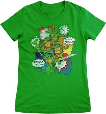 Teenage Mutant Ninja Turtles Damen T-Shirt TMNT Comics Girly Tee NIC-5-TMNT031