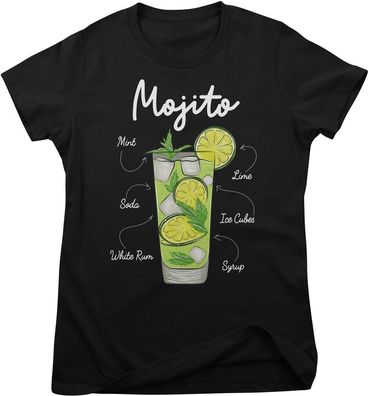 Hybris Damen T-Shirt Mojito Ingredients Girly Tee HY-5-BC022