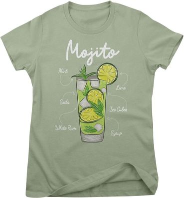 Hybris Damen T-Shirt Mojito Ingredients Girly Tee HY-5-BC022
