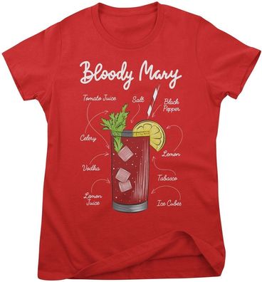 Hybris Damen T-Shirt Bloody Mary Ingredients Girly Tee HY-5-BC023