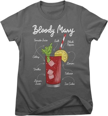 Hybris Damen T-Shirt Bloody Mary Ingredients Girly Tee HY-5-BC023