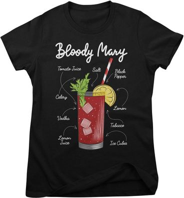 Hybris Damen T-Shirt Bloody Mary Ingredients Girly Tee HY-5-BC023