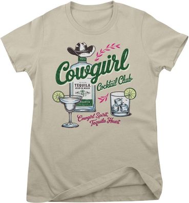 Hybris Damen T-Shirt Cowgirl Coctail Club Girly Tee HY-5-BC032