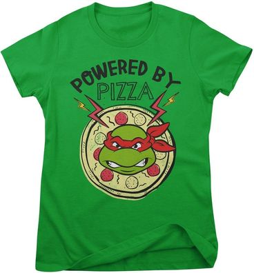 Teenage Mutant Ninja Turtles Damen T-Shirt Powered By Pizza Girly Tee NIC-5-TMNT029