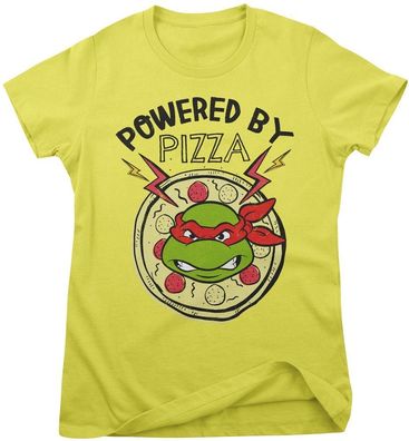 Teenage Mutant Ninja Turtles Damen T-Shirt Powered By Pizza Girly Tee NIC-5-TMNT029