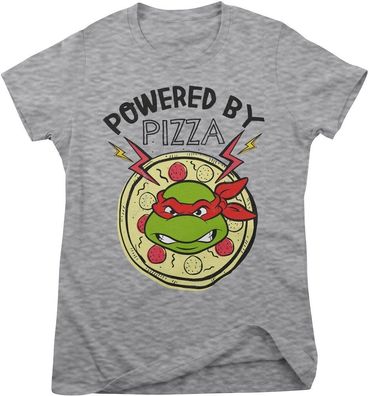 Teenage Mutant Ninja Turtles Damen T-Shirt Powered By Pizza Girly Tee NIC-5-TMNT029