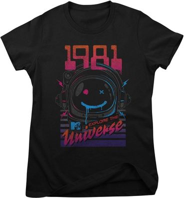 MTV Damen T-Shirt 1981 Explore The Universe Girly Tee MTV-5-MTV011