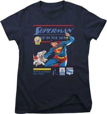 Superman Damen T-Shirt Up In The Sky Girly Tee WB-5-SUPMOV003