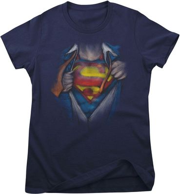 Superman Damen T-Shirt Suit Girly Tee WB-5-SUP027