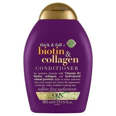OGX Biotin & Collagen Conditioner Haarspuelung mit Biotin und Kollagen, 385 ml