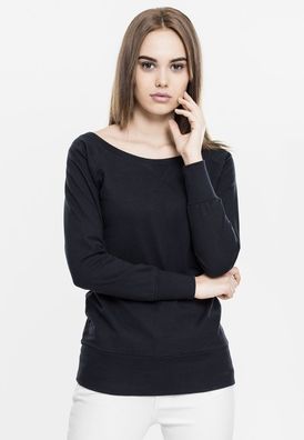 Urban Classics Damen Pullover Ladies Wideneck Crewneck TB607