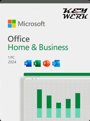 Microsoft Office 2024 Home and Business | Vollversion | 1PC | Kein Abo | Windows
