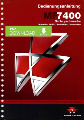 Betriebsanleitung MF 7400 Modelle MF7485 MF7490 MF7495 MF7497 MF7499