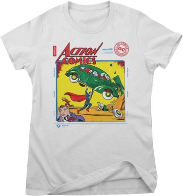 Superman Damen T-Shirt in Action Comics Issue 001 Girly Tee WB-5-SUP021