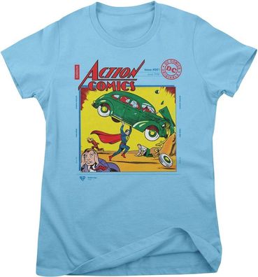 Superman Damen T-Shirt in Action Comics Issue 001 Girly Tee WB-5-SUP021