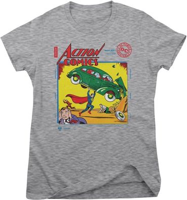 Superman Damen T-Shirt in Action Comics Issue 001 Girly Tee WB-5-SUP021