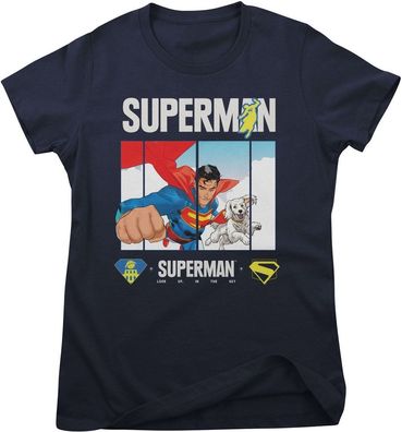 Superman Damen T-Shirt Look Up Girly Tee WB-5-SUPMOV004
